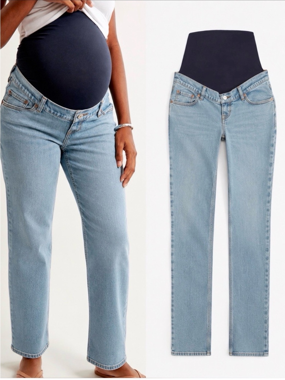 Abercrombie Maternity Ankle Straight Jeans NWT